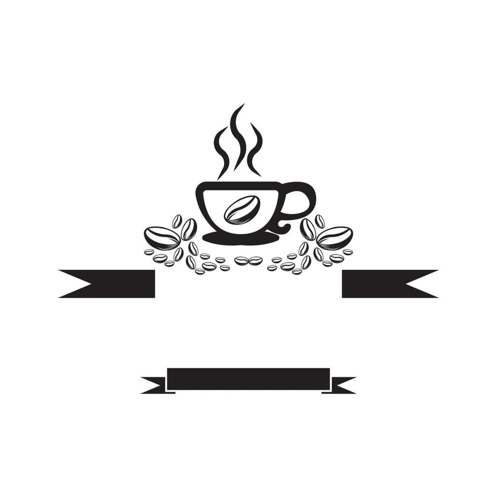 icône de vecteur de modèle de logo de tasse de café