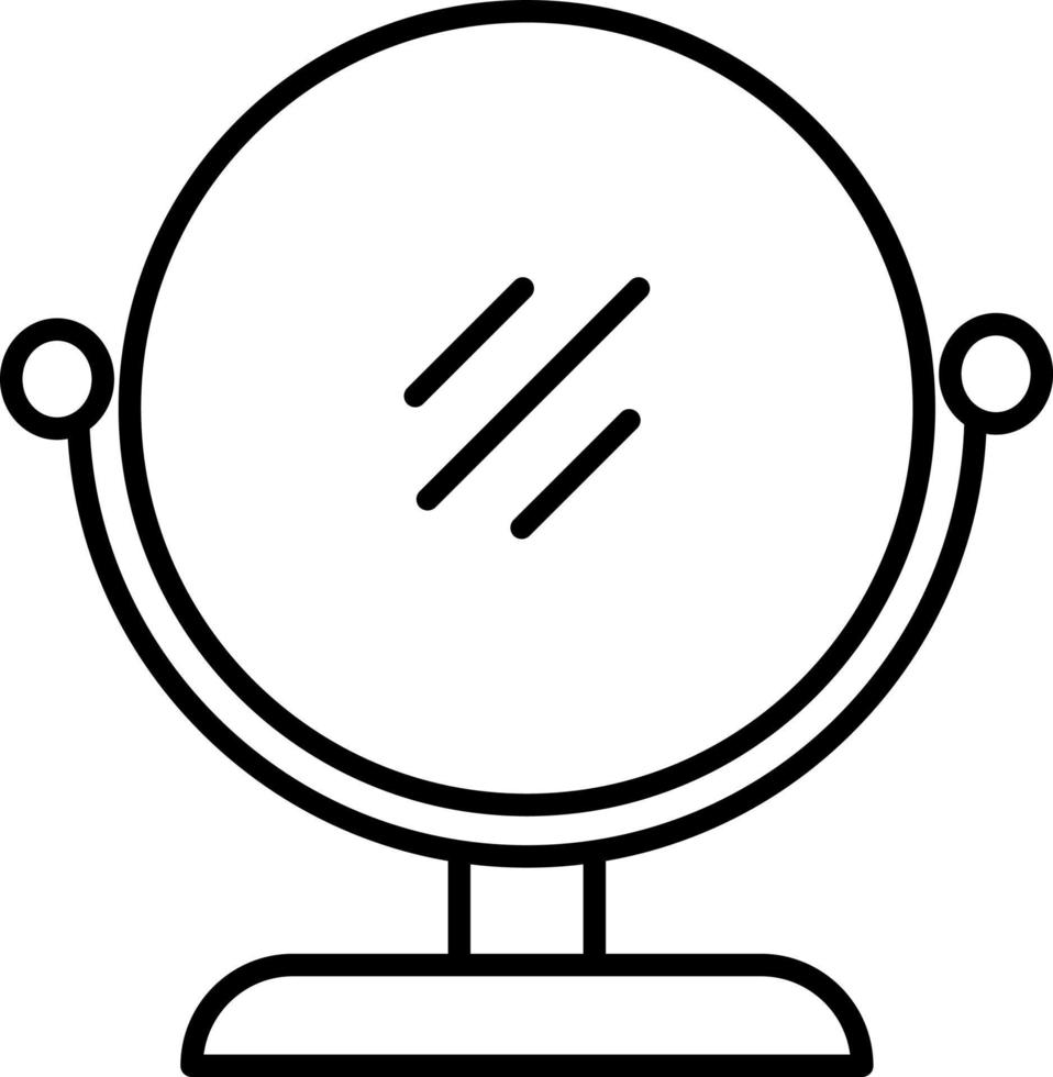 icône de ligne de miroir vecteur