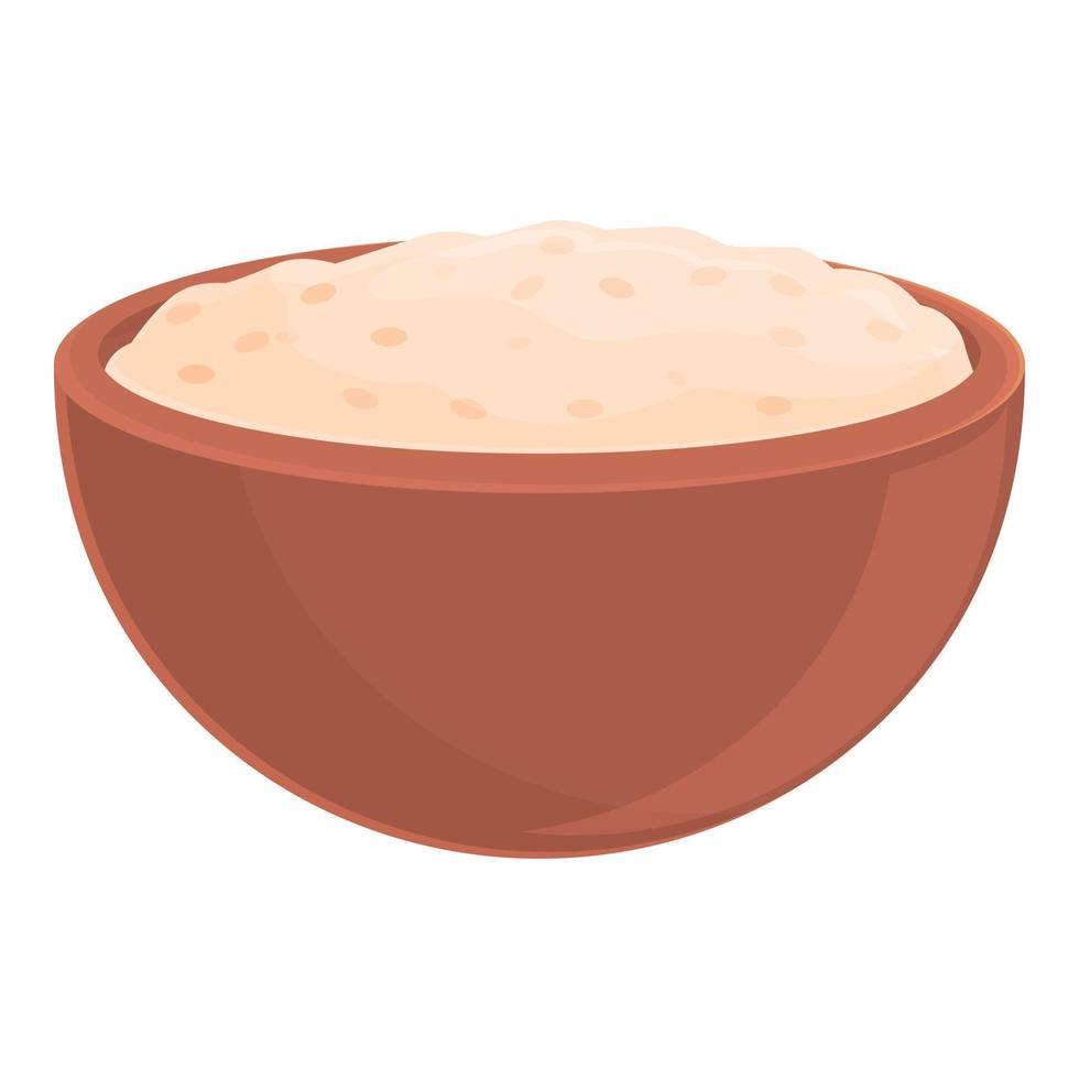 vecteur de dessin animé d'icône de bol de riz. nourriture chinoise
