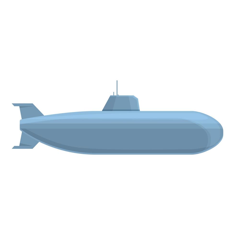vecteur de dessin animé d'icône de sous-marin de force. navire militaire