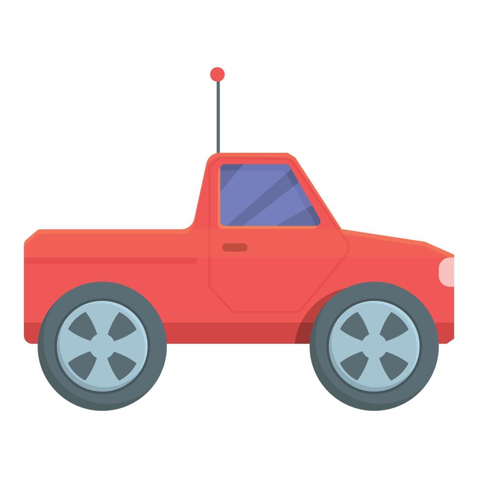 vecteur de dessin animé d'icône de voiture télécommandée. radio-jouet