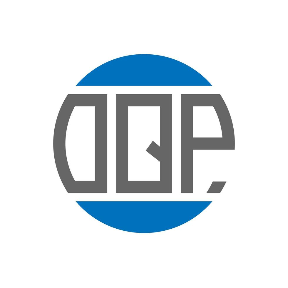 création de logo de lettre oqp sur fond blanc. concept de logo de cercle d'initiales créatives oqp. conception de lettre oqp. vecteur