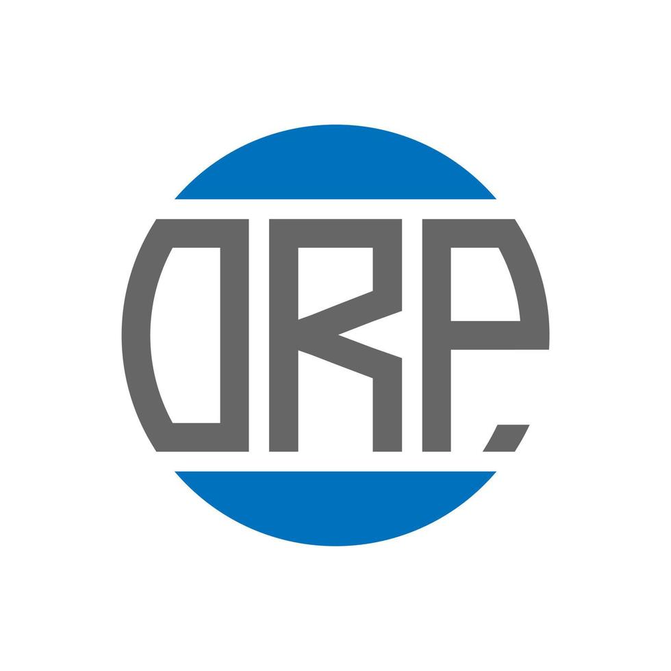 création de logo de lettre orp sur fond blanc. concept de logo de cercle d'initiales créatives orp. conception de lettre orp. vecteur