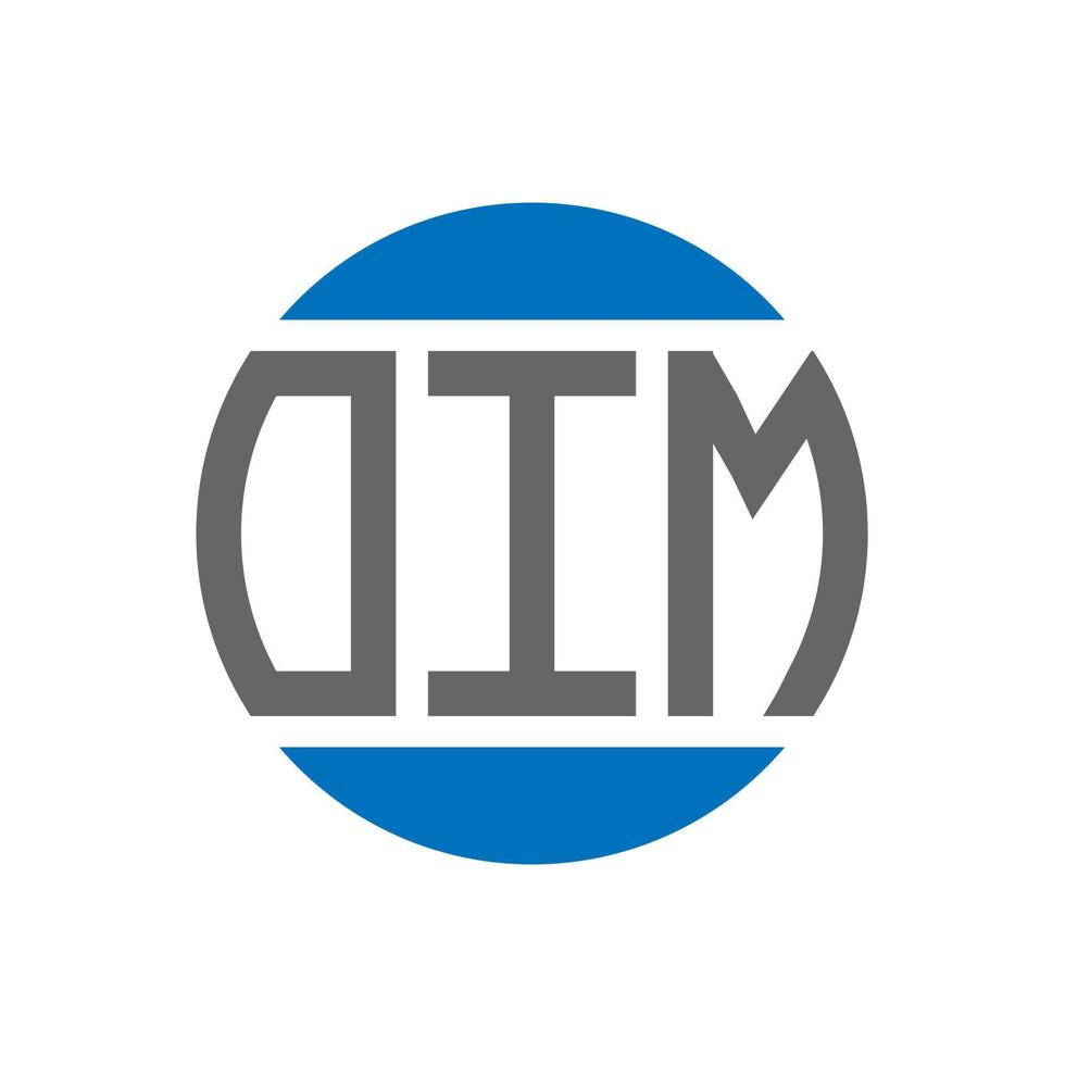 création de logo de lettre oim sur fond blanc. concept de logo de cercle d'initiales créatives oim. conception de lettre oim. vecteur