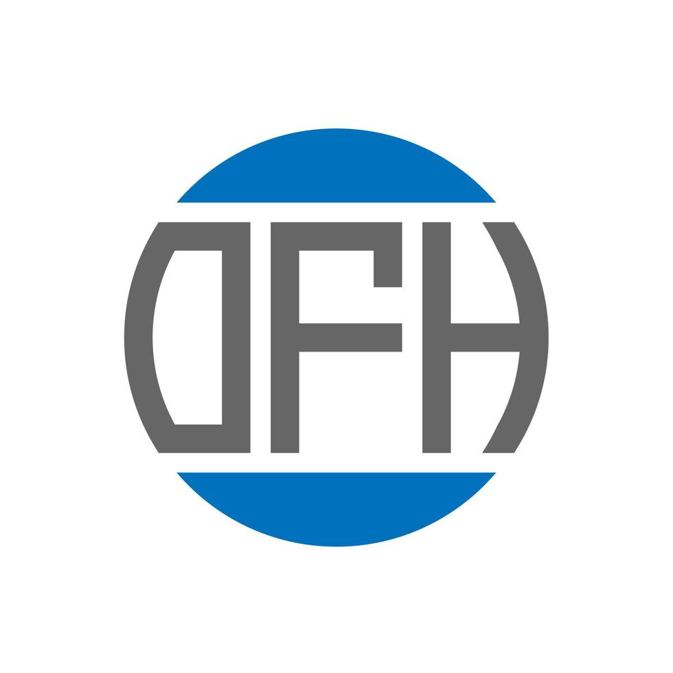 création de logo de lettre ofh sur fond blanc. ofh concept de logo de cercle d'initiales créatives. conception de lettre ofh. vecteur