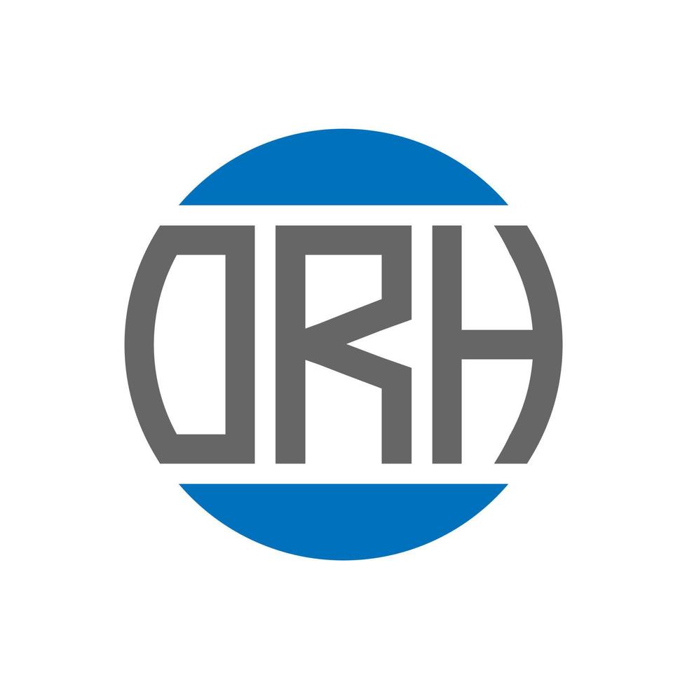 création de logo de lettre orh sur fond blanc. orh concept de logo de cercle d'initiales créatives. conception de lettre orh. vecteur