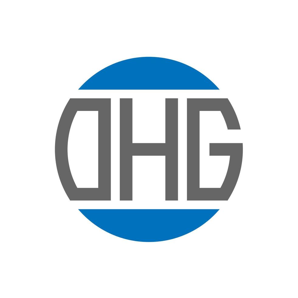 création de logo de lettre ohg sur fond blanc. concept de logo de cercle d'initiales créatives ohg. conception de lettre ohg. vecteur