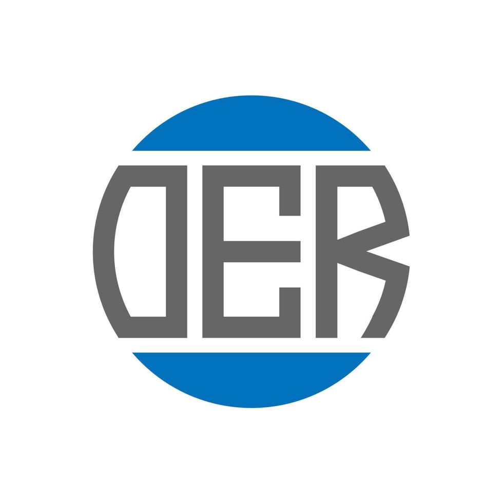 création de logo de lettre oer sur fond blanc. concept de logo de cercle d'initiales créatives oer. conception de lettre oer. vecteur