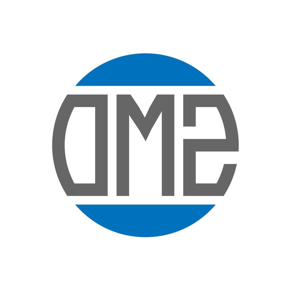 création de logo de lettre omz sur fond blanc. concept de logo de cercle d'initiales créatives omz. conception de lettre omz. vecteur