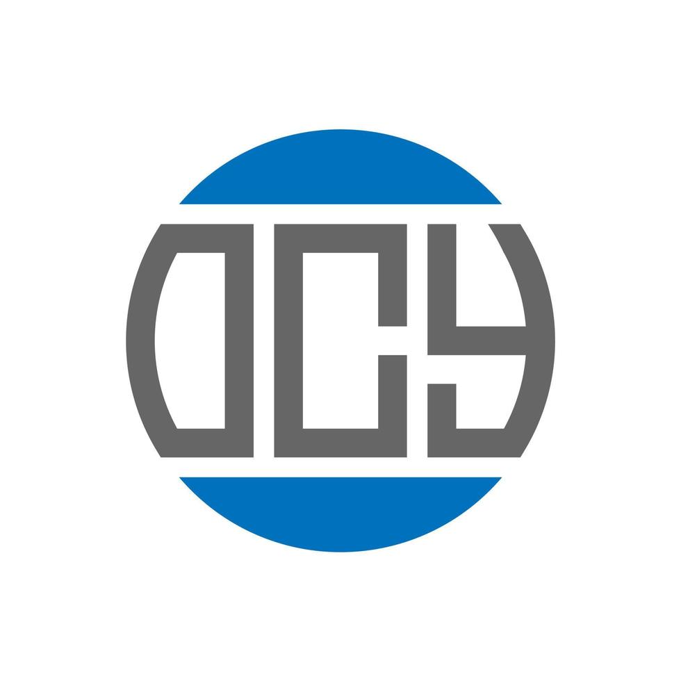 création de logo de lettre ocy sur fond blanc. concept de logo de cercle d'initiales créatives ocy. conception de lettre ocy. vecteur