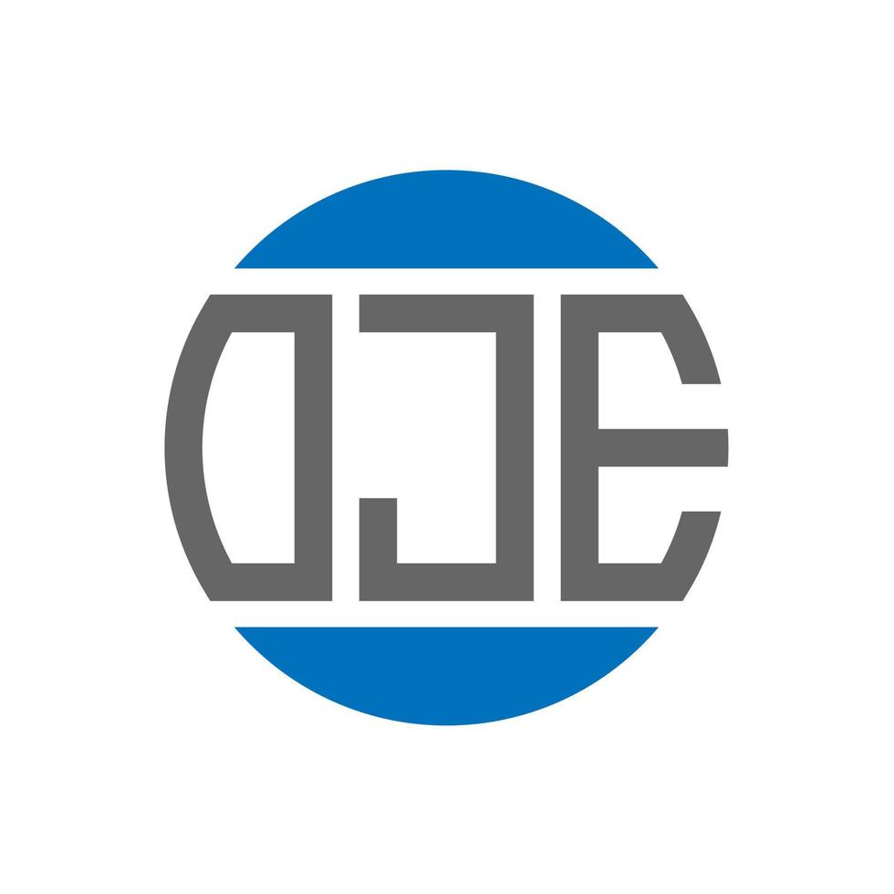 création de logo de lettre oje sur fond blanc. concept de logo de cercle d'initiales créatives oje. conception de lettre oje. vecteur