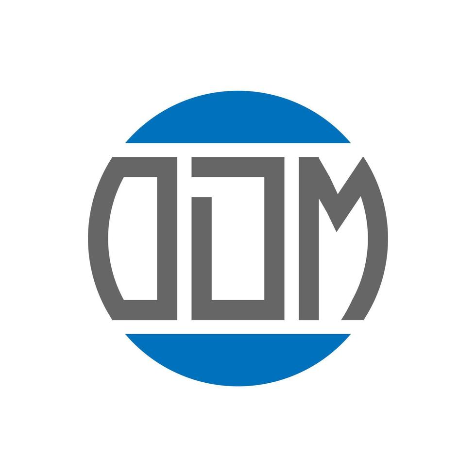 création de logo de lettre odm sur fond blanc. concept de logo de cercle d'initiales créatives odm. conception de lettre odm. vecteur