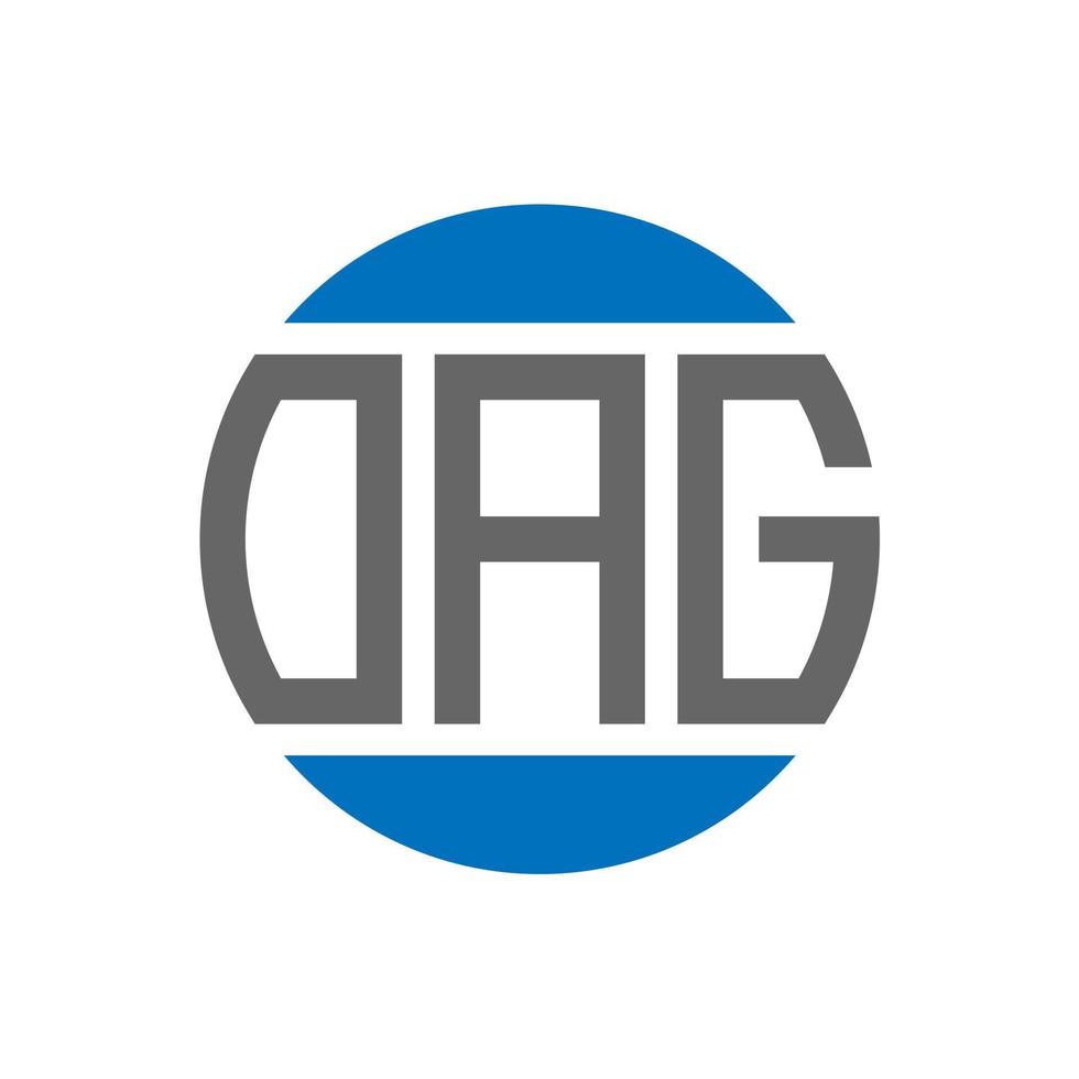 création de logo de lettre oag sur fond blanc. concept de logo de cercle d'initiales créatives oag. conception de lettre oag. vecteur
