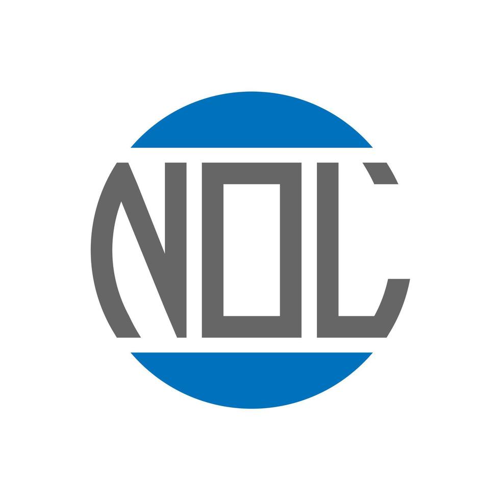 création de logo de lettre nol sur fond blanc. concept de logo de cercle d'initiales créatives nol. conception de lettre nol. vecteur