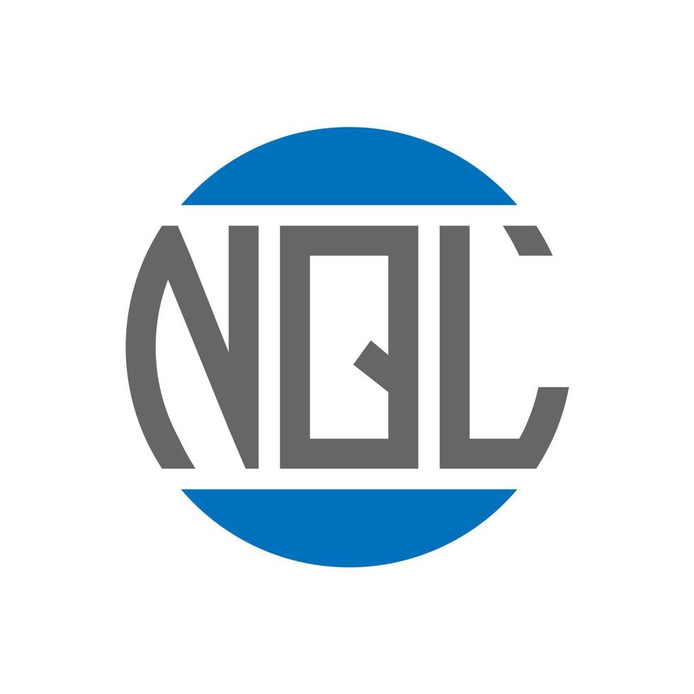 création de logo de lettre nql sur fond blanc. concept de logo de cercle d'initiales créatives nql. conception de lettre nql. vecteur