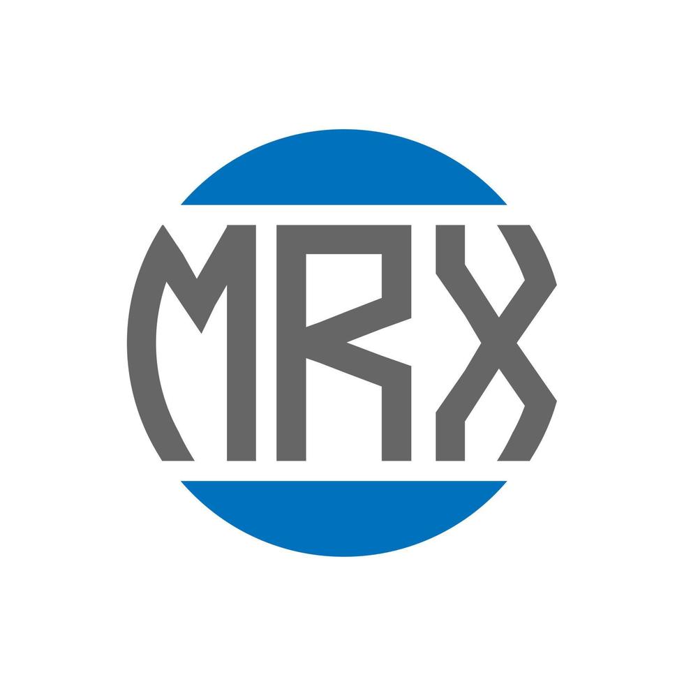 création de logo de lettre mrx sur fond blanc. concept de logo de cercle d'initiales créatives mrx. conception de lettre mrx. vecteur