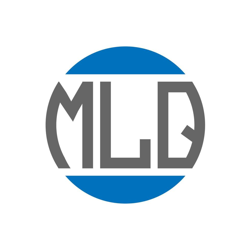 création de logo de lettre mlq sur fond blanc. concept de logo de cercle d'initiales créatives mlq. conception de lettre mlq. vecteur