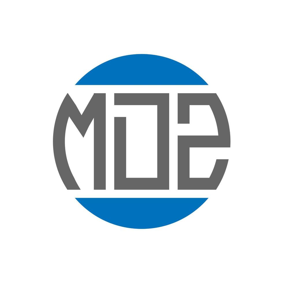 création de logo de lettre mdz sur fond blanc. concept de logo de cercle d'initiales créatives mdz. conception de lettre mdz. vecteur