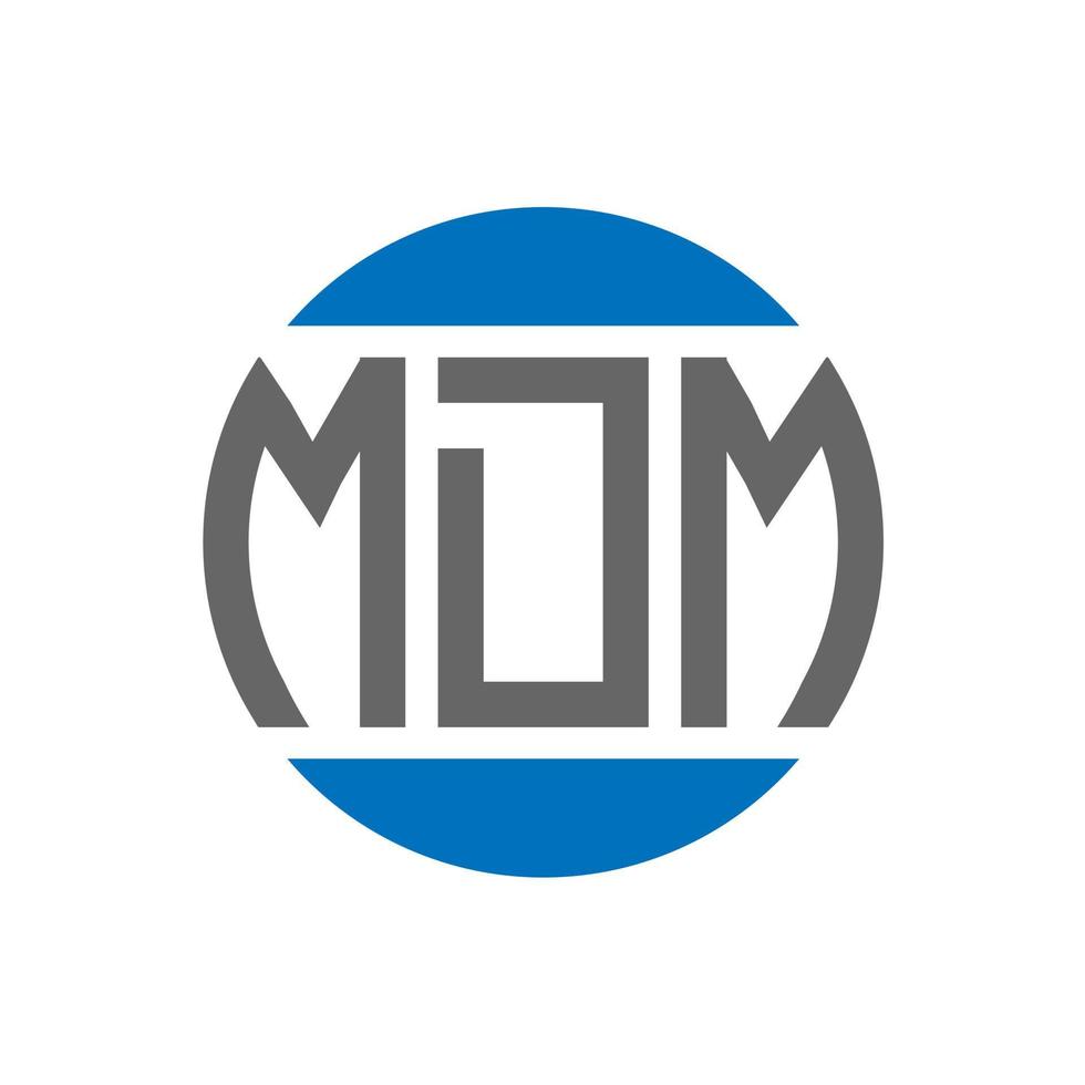 création de logo de lettre mdm sur fond blanc. concept de logo de cercle d'initiales créatives mdm. conception de lettre mdm. vecteur