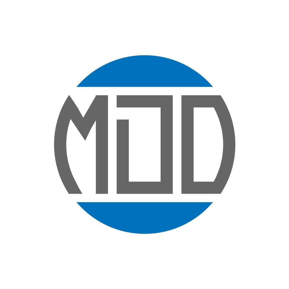 création de logo de lettre mdo sur fond blanc. concept de logo de cercle d'initiales créatives mdo. conception de lettre mdo. vecteur