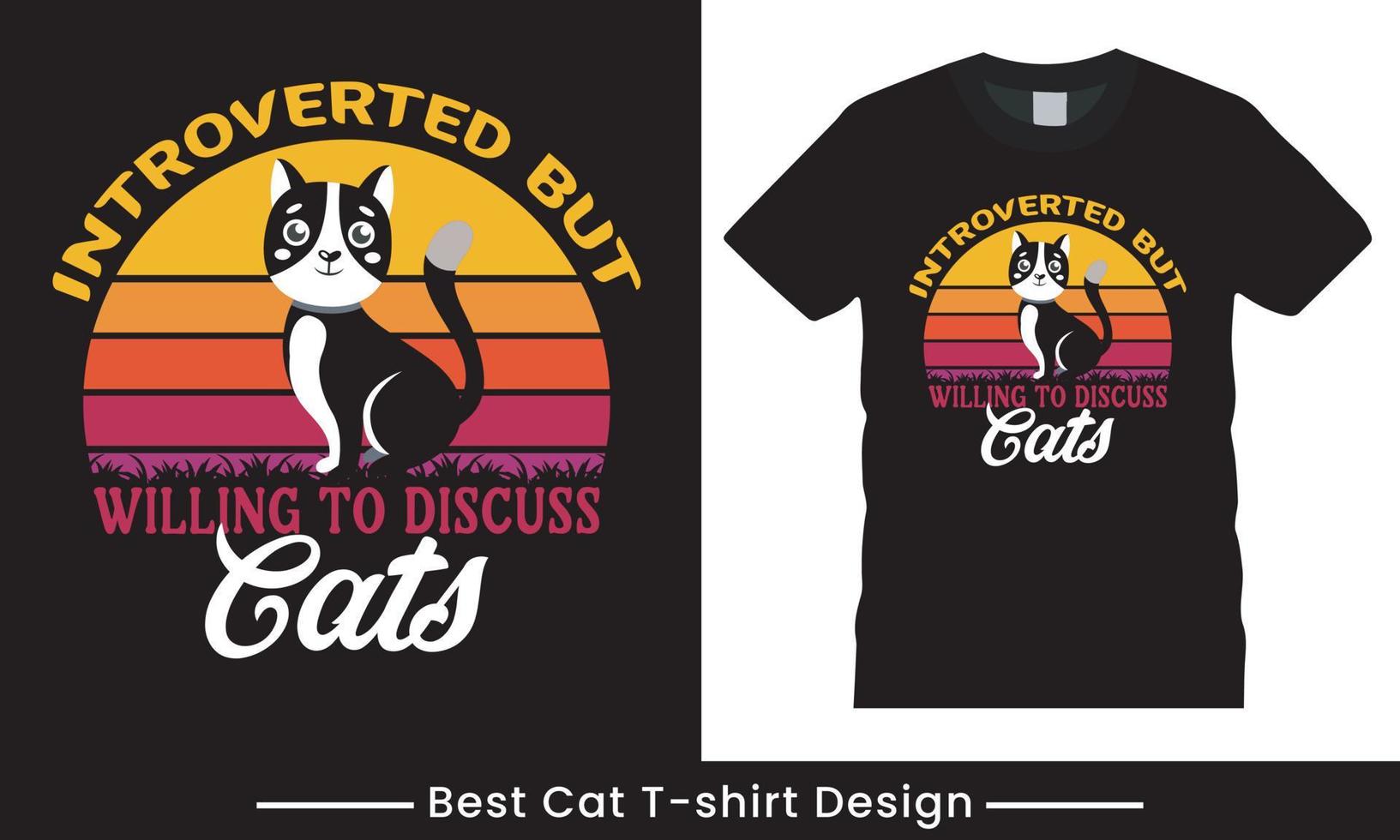 vecteur de chats - vecteur de conception de t-shirt de chat vecteur gratuit