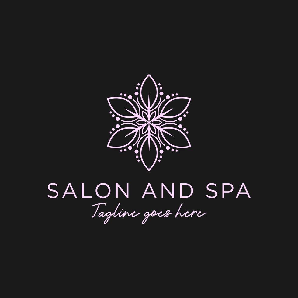 salon et spa logo logo vectoriel pour les soins de beauté et de relaxation, modèle de logo de mode féminine vectorielle