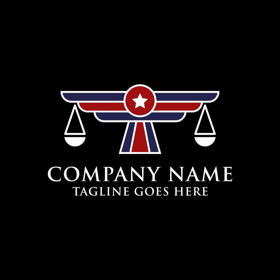 vecteur de logo de cabinet d'avocats militaire américain, meilleur pour la marque commerciale de logo de justice