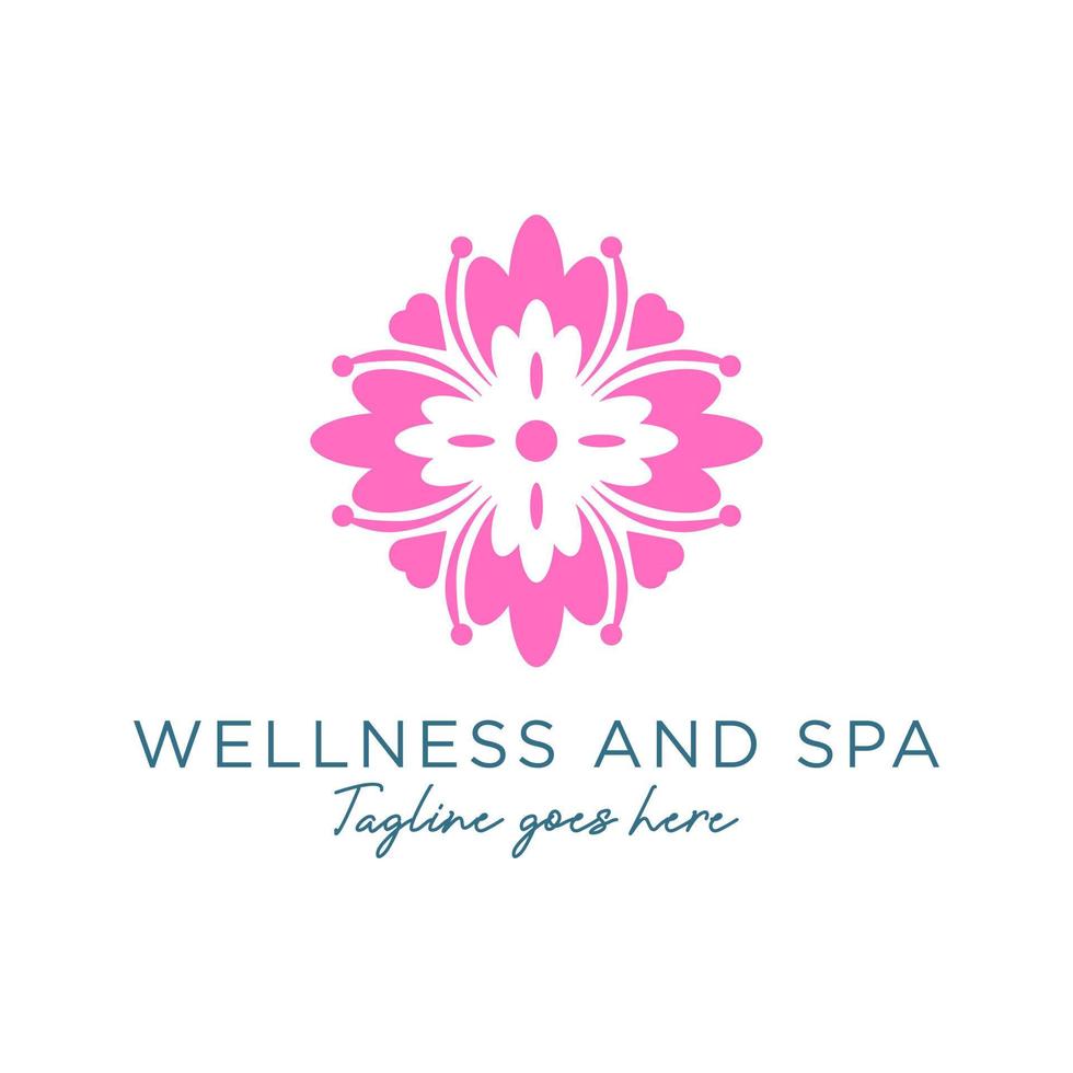 logo logo vectoriel pour beauté spa et relaxation, modèle de logo de mode féminine vectorielle