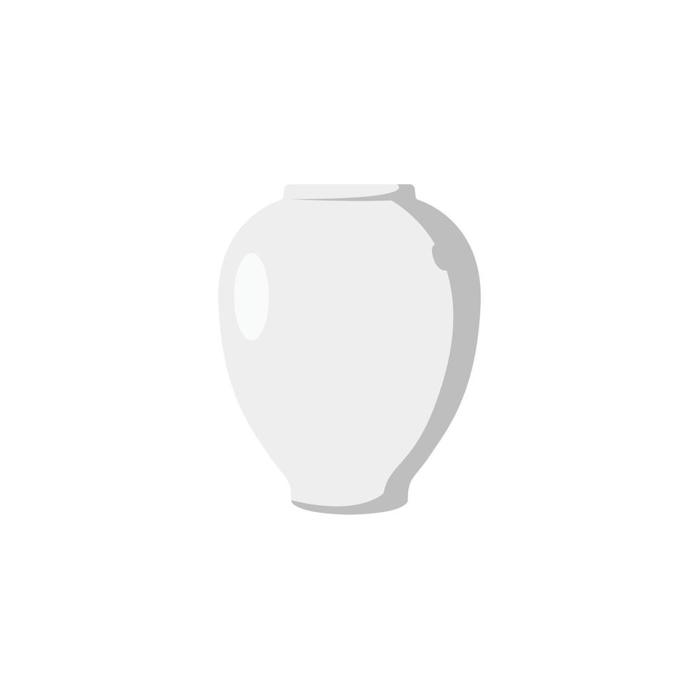 illustration plate de vase en céramique. élément de conception d'icône propre sur fond blanc isolé vecteur