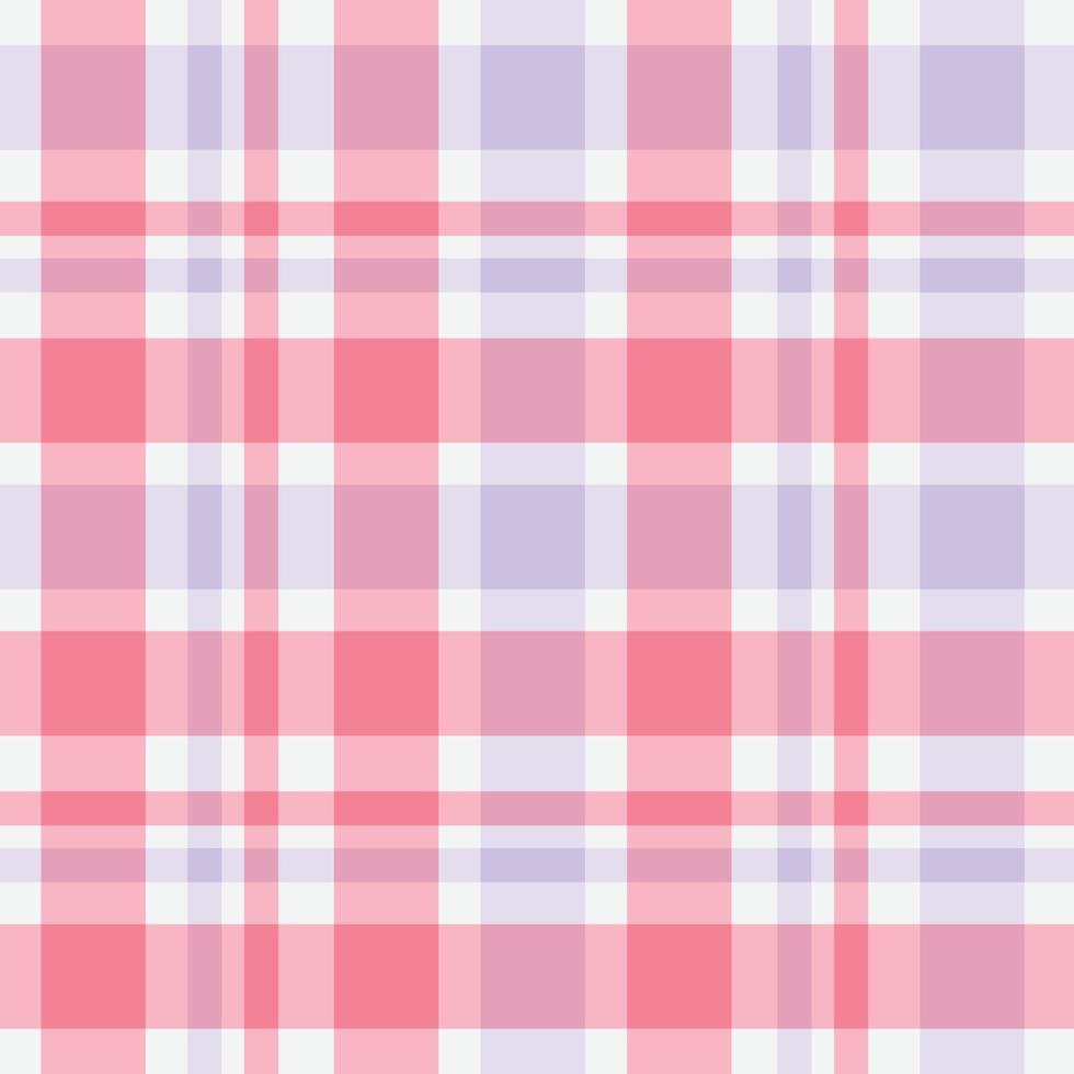 fond de vecteur d'ornement textile. motif à carreaux rose motif sans couture, tartan, papier peint, vichy, chèque, abstrait, nappe, couverture. conception de tissu. pastel