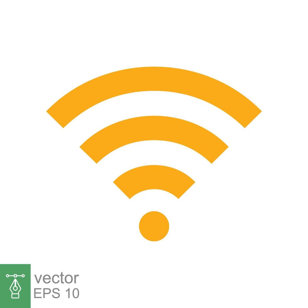 icône wifi pour la conception de l'interface. accès wlan, signe de signal de point d'accès wifi sans fil, symbole. style plat simple. illustration vectorielle isolée sur fond blanc. ep 10. vecteur