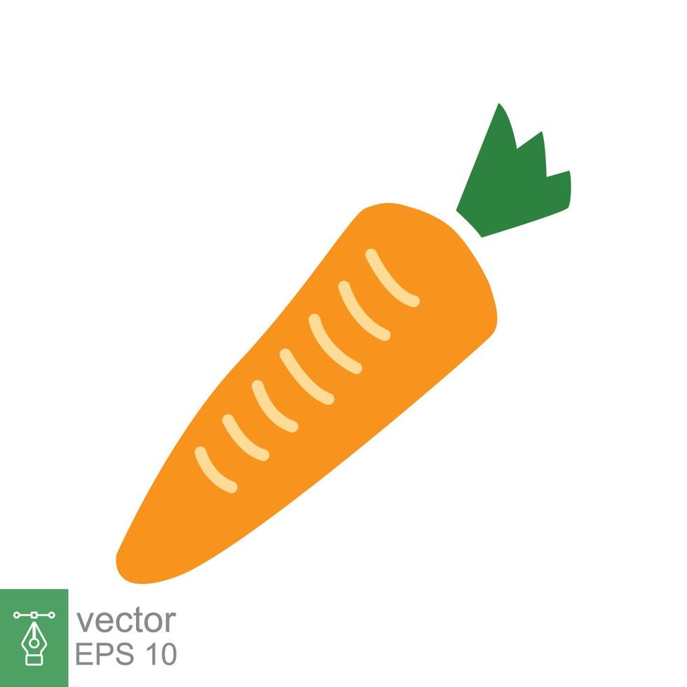 icône de la carotte. carottes fraîches orange, désintoxication végétale, produit du jardin, pour le concept de régimes. style plat simple. illustration vectorielle isolée sur fond blanc. ep 10. vecteur