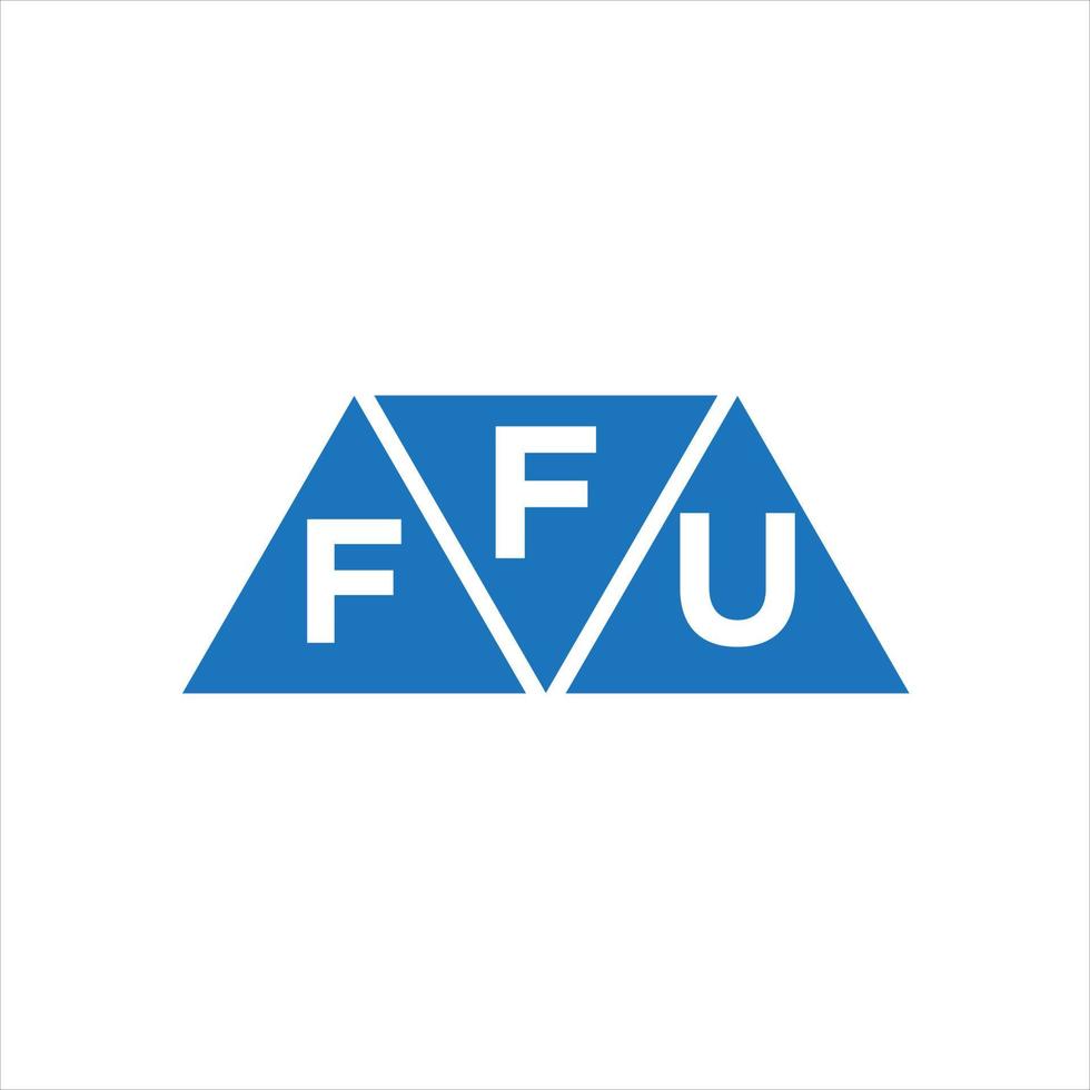 création de logo en forme de triangle ffu sur fond blanc. concept de logo de lettre initiales créatives ffu. vecteur