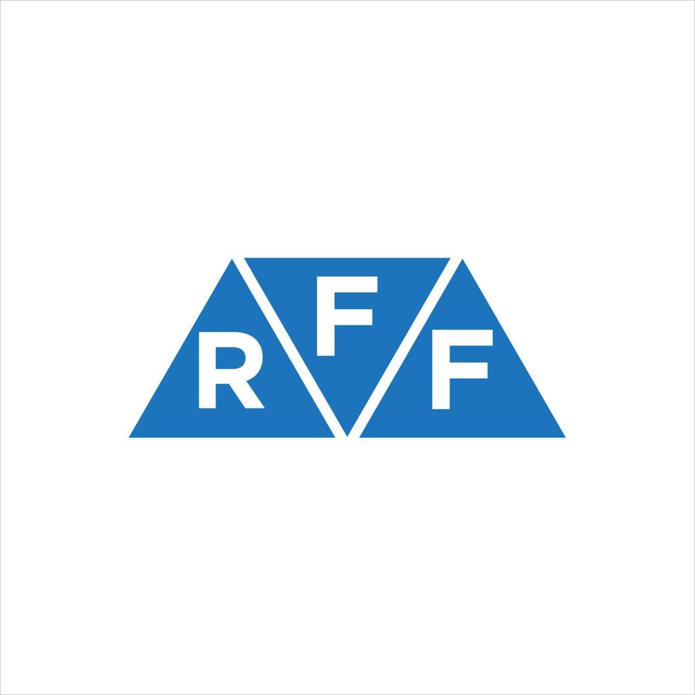 création de logo en forme de triangle frf sur fond blanc. concept de logo de lettre initiales créatives frf. vecteur