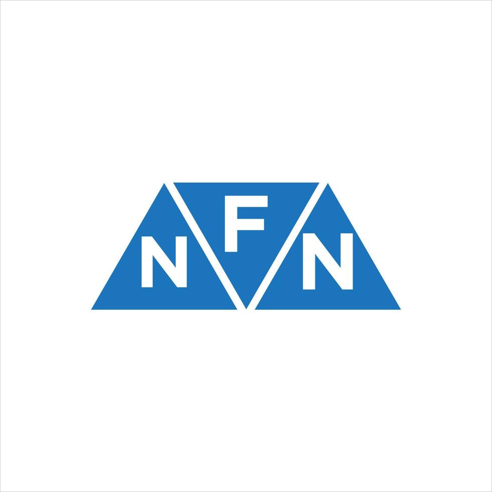 création de logo en forme de triangle fnn sur fond blanc. concept de logo de lettre initiales créatives fnn. vecteur