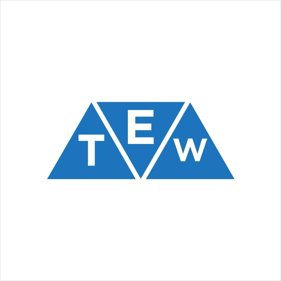 création de logo en forme de triangle etw sur fond blanc. etw concept de logo de lettre initiales créatives. vecteur