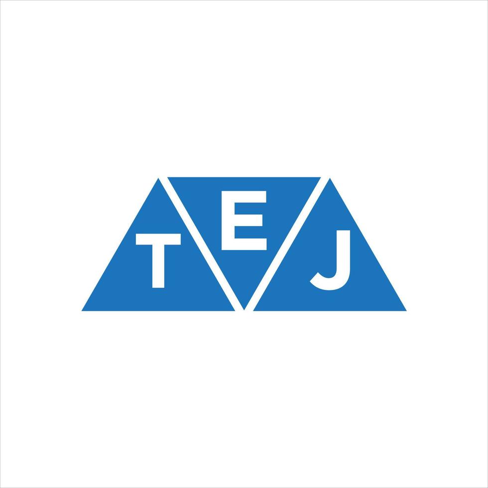 création de logo en forme de triangle etj sur fond blanc. etj concept de logo de lettre initiales créatives. vecteur