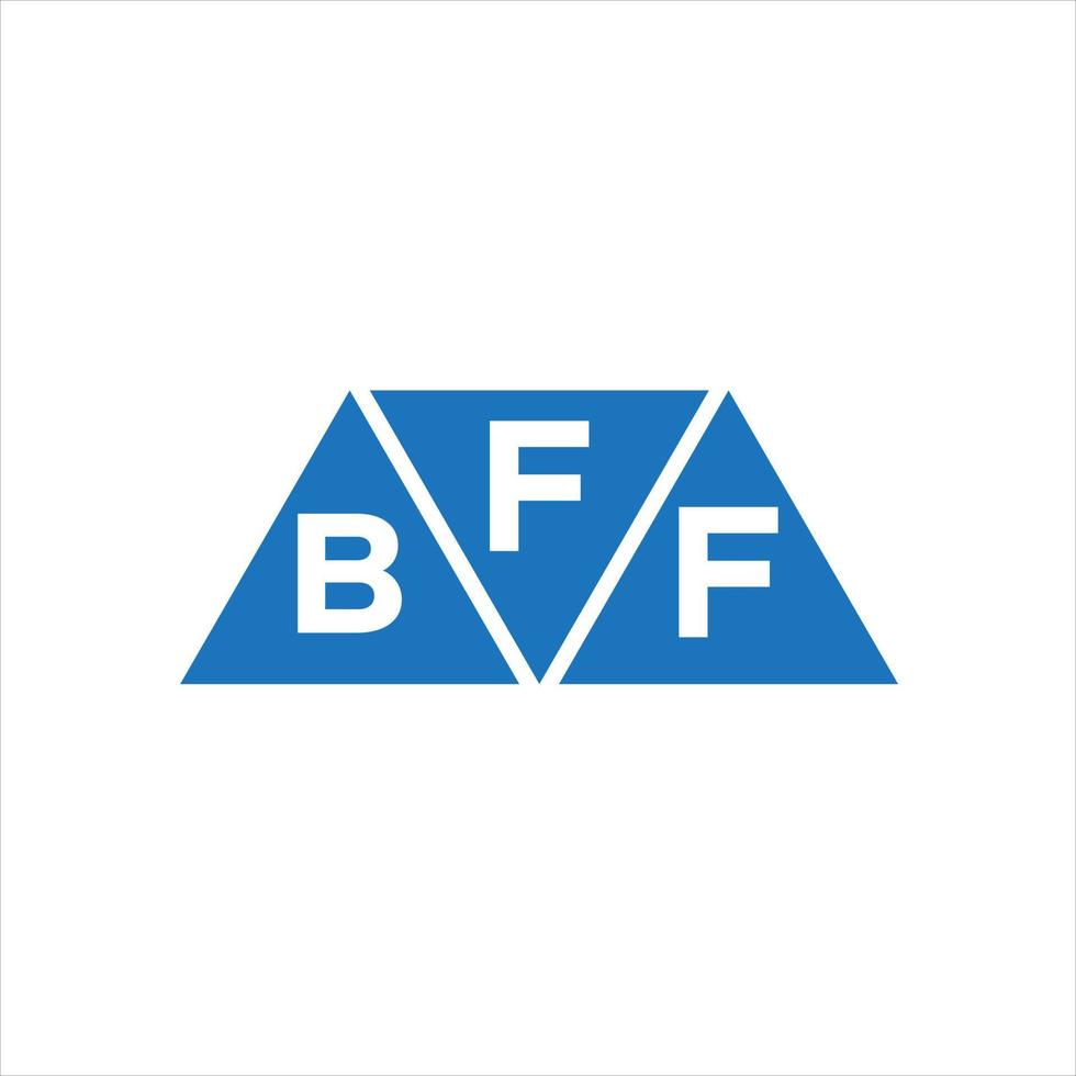 création de logo en forme de triangle fbf sur fond blanc. concept de logo de lettre initiales créatives fbf. vecteur