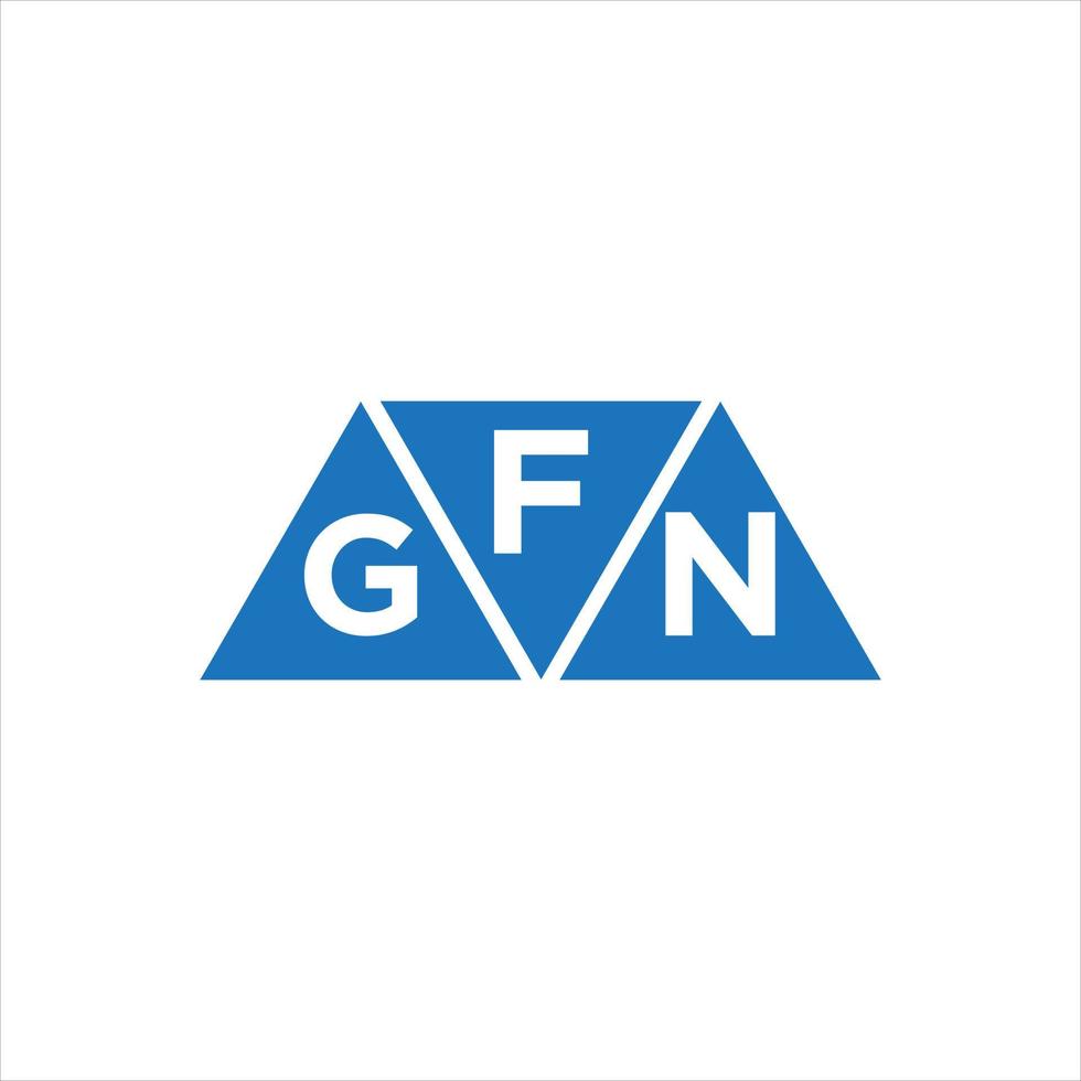 création de logo en forme de triangle fgn sur fond blanc. concept de logo de lettre initiales créatives fgn. vecteur
