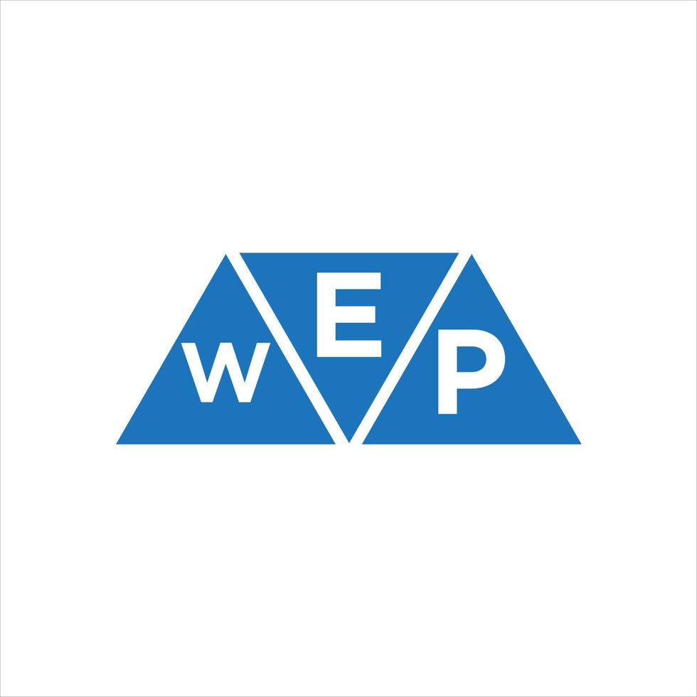 création de logo en forme de triangle ewp sur fond blanc. concept de logo de lettre initiales créatives ewp. vecteur