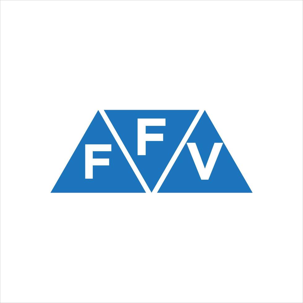 création de logo en forme de triangle ffv sur fond blanc. concept de logo de lettre initiales créatives ffv. vecteur