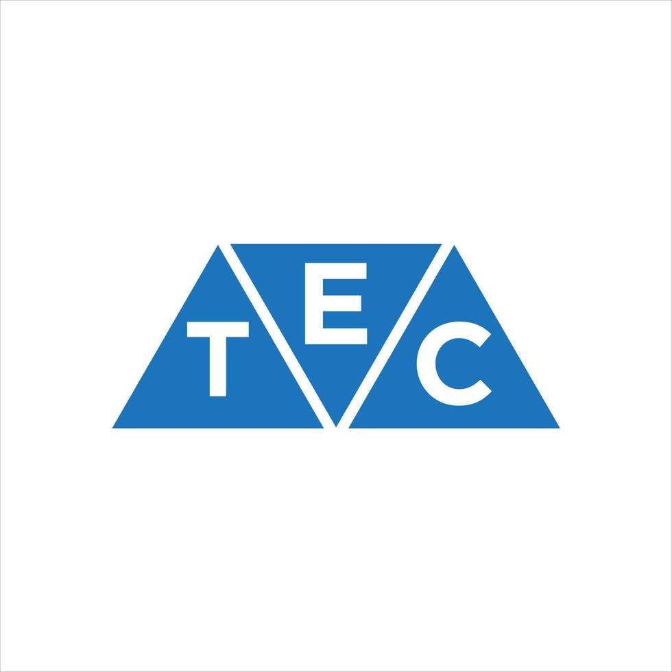 etc création de logo en forme de triangle sur fond blanc. etc concept créatif de logo de lettre d'initiales. vecteur