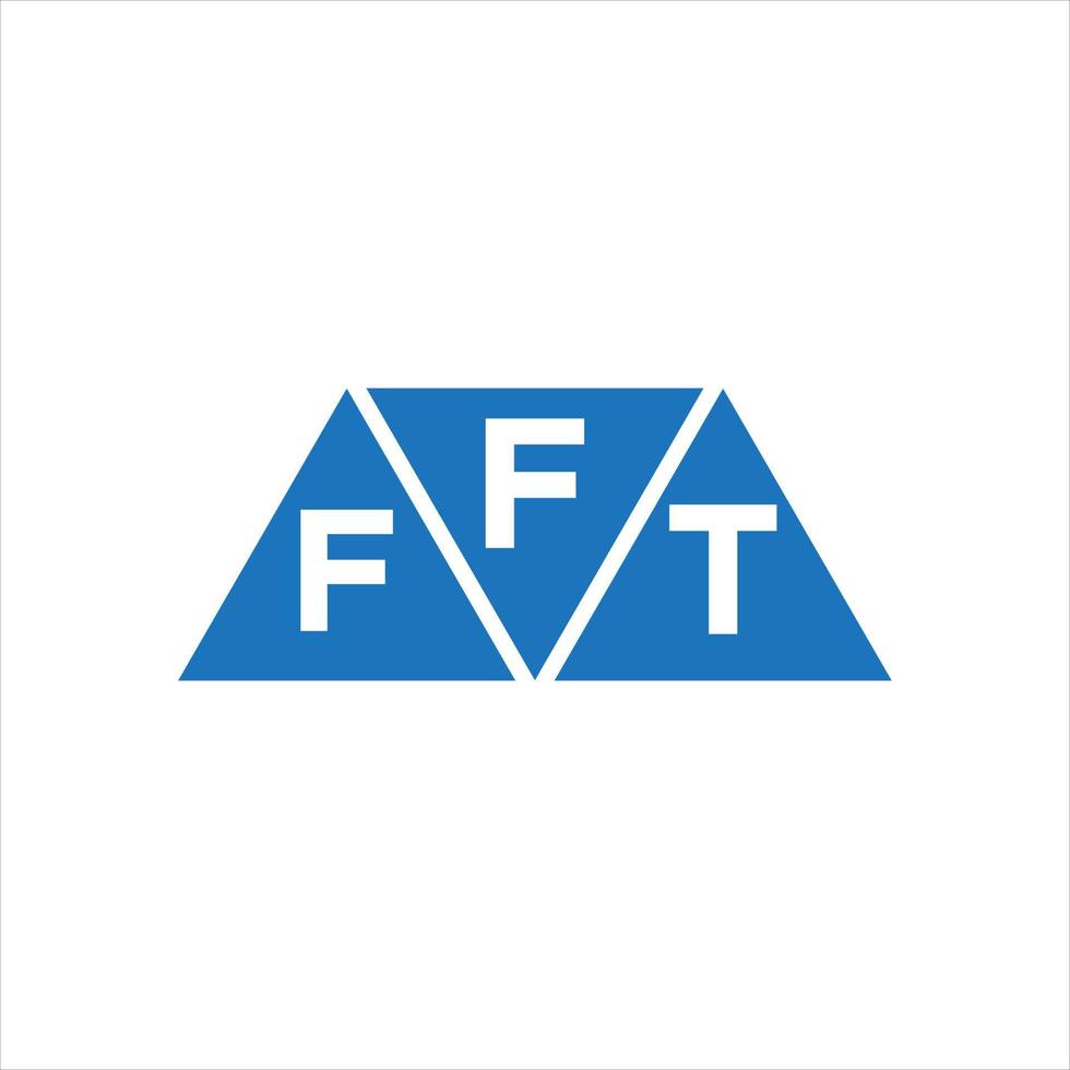 création de logo en forme de triangle fft sur fond blanc. concept de logo de lettre initiales créatives fft. vecteur
