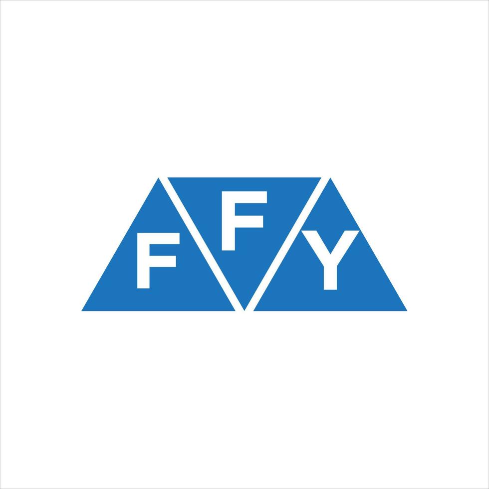 création de logo en forme de triangle ffy sur fond blanc. concept de logo de lettre initiales créatives ffy. vecteur