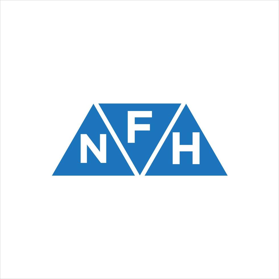 création de logo en forme de triangle fnh sur fond blanc. concept de logo de lettre initiales créatives fnh. vecteur