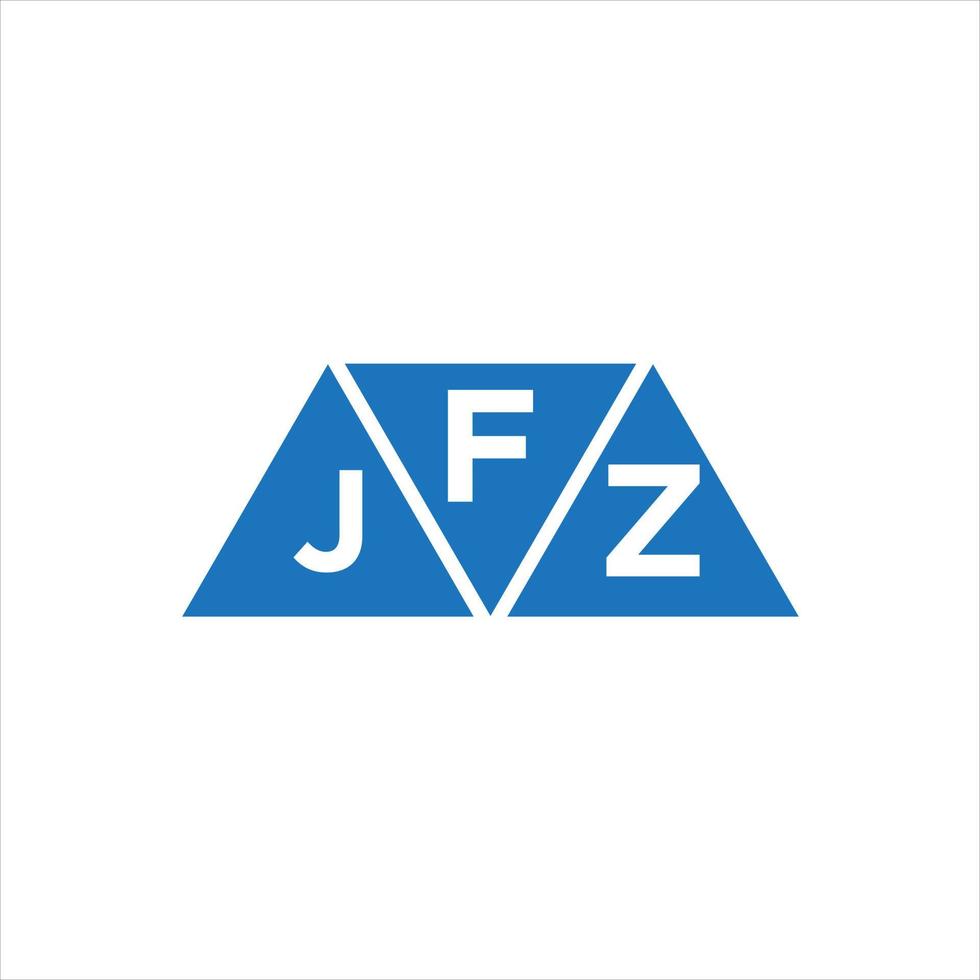 création de logo en forme de triangle fjz sur fond blanc. concept de logo de lettre initiales créatives fjz. vecteur