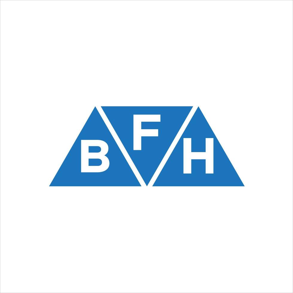 création de logo en forme de triangle fbh sur fond blanc. concept de logo de lettre initiales créatives fbh. vecteur