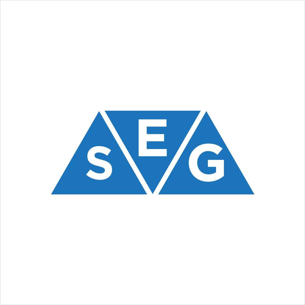création de logo en forme de triangle esg sur fond blanc. concept de logo de lettre initiales créatives esg. vecteur