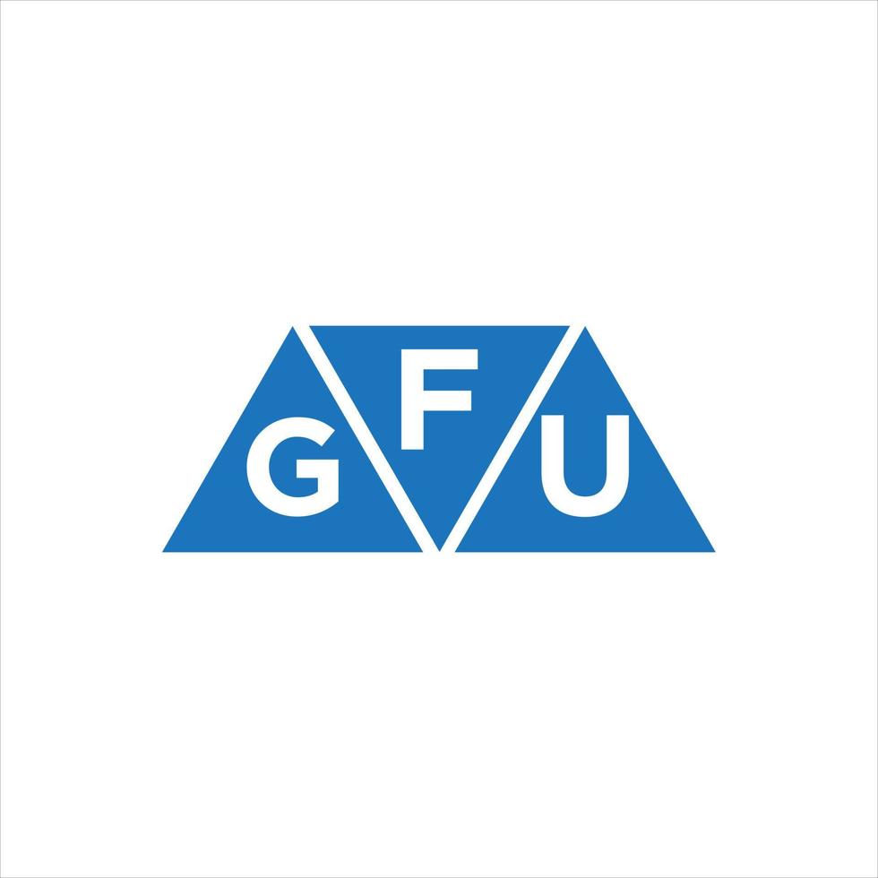 création de logo en forme de triangle fgu sur fond blanc. concept de logo de lettre initiales créatives fgu. vecteur