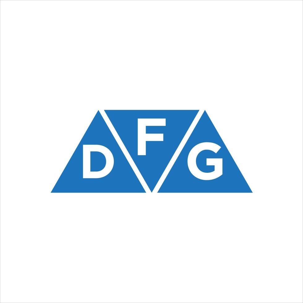 création de logo en forme de triangle fdg sur fond blanc. concept de logo de lettre initiales créatives fdg. vecteur